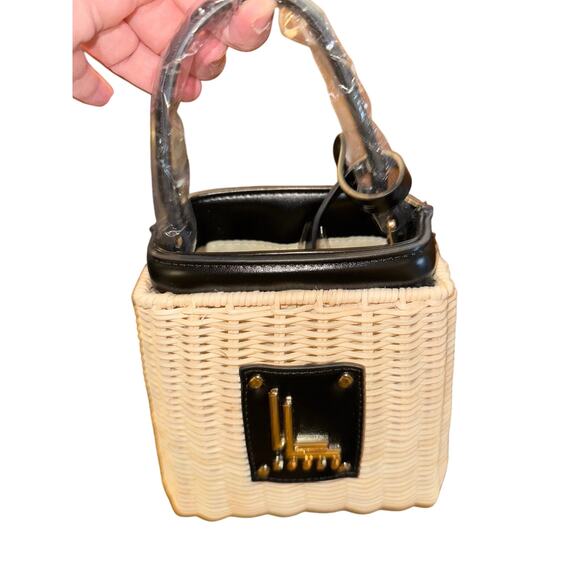 Loulu Handbag Purse Mini Wicker Handle Strap Crossbody Strap NWT - Picture 1 of 4